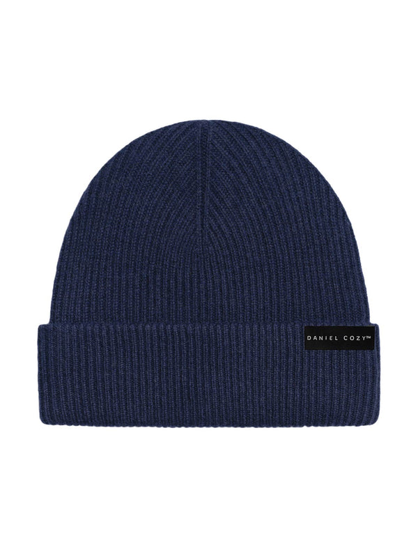 Navy Wool Beanie